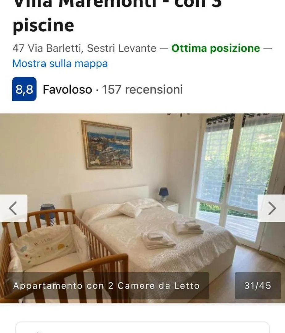 Apartment Villa Maremonti - Con 3 Piscine Sestri Levante